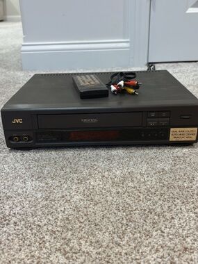 JVC VHS Player, Remote & RCA Cable Included! TESTED AND WORKING